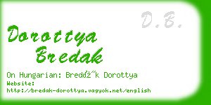 dorottya bredak business card